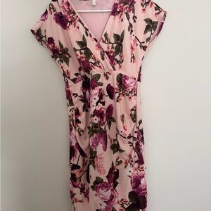 Pinkblush Materntiy Floral Pink Dress